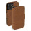 Leather phone wallet for iPhone 13 brown Swedish design 1