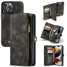 CaseMe wallet case for iPhone 13 Pro Max grey 2-slot