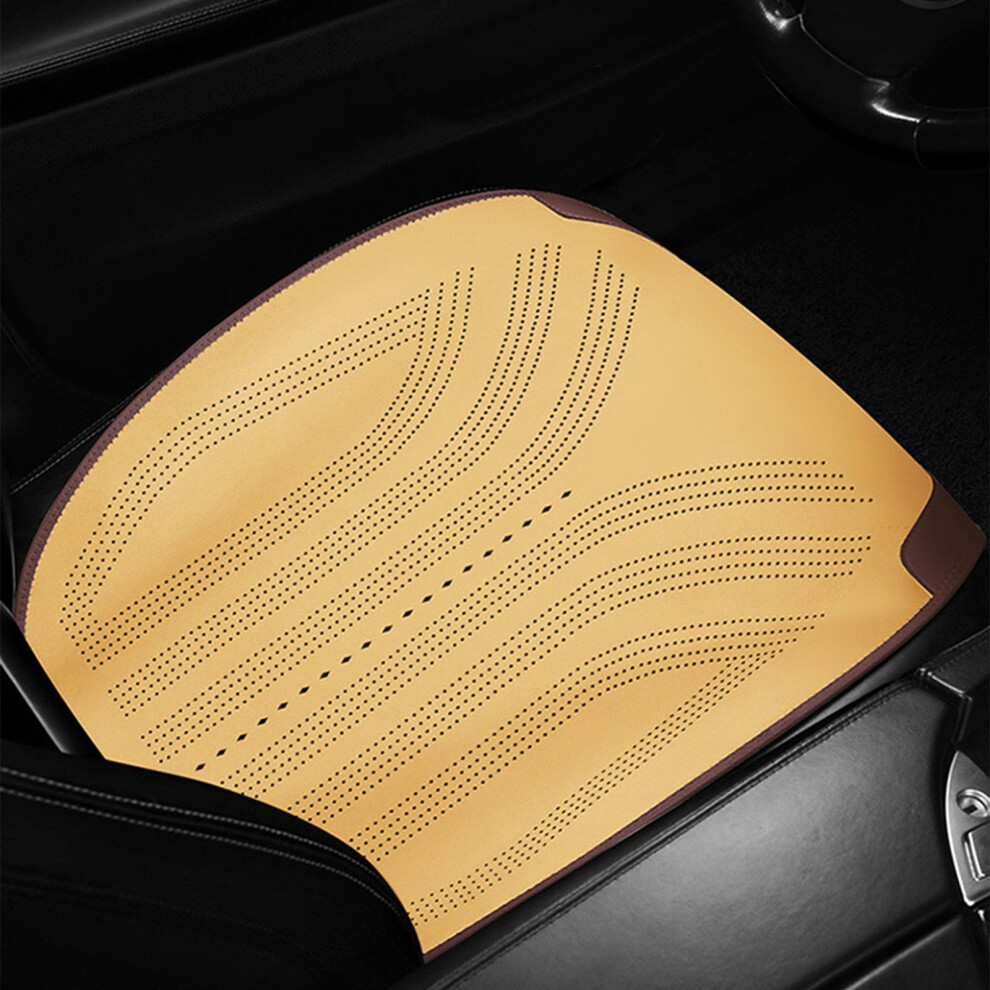 Car Seat Cushion Breathable Mesh Polyester Beige 9023022910004