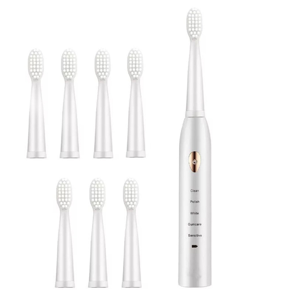 USB Charging Electric Toothbrush with 8 Brush Heads and