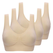 Sömlös sport-bh för kvinnor i plusstorlek, 3-pack