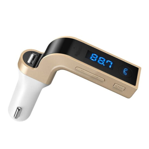 FM-sender med Bluetooth-forbindelse 4-i-1, Guld Guld