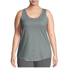 Dames zomer tanktop, plus size, effen kleur, losse pasvorm