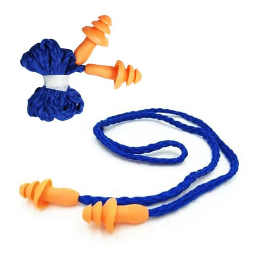 Silicone Earplugs with Neck Lanyard 2-Pack