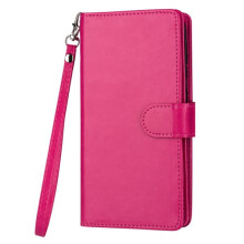 9-Card Wallet Case for Samsung Galaxy S22 Rose Red