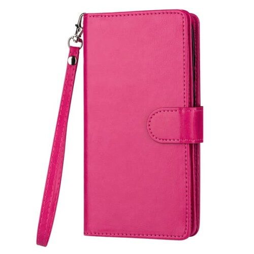 9-Card Wallet Case for Samsung Galaxy S22 Rose Red