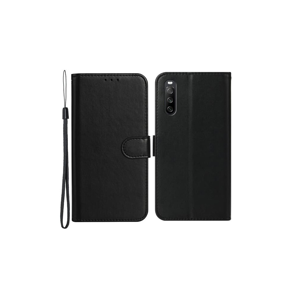Skalo Wallet Case For Sony Xperia 10 V Pu Leather Black 940684261949