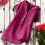 Camicia-tunica da donna in cotone e lino con scollo a V e maniche corte 1