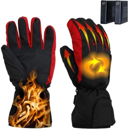 Heated Gloves Battery-Powered Windproof Winter Warm Gloves