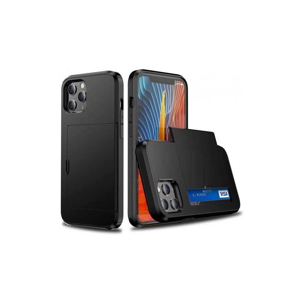 Iphone 13 Pro Shockproof Case With Card Slot Black 940684245659