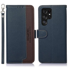 Khazneh wallet case for Samsung Galaxy S22 Ultra blue brown