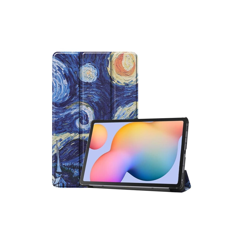 Samsung Galaxy Tab S6 Lite Tri-Fold Case Brush Painting 940684262847