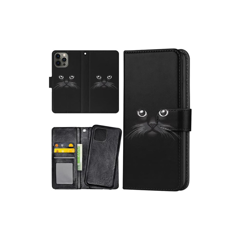 Iphone 14 Pro Max Wallet Case Cat Black 940684257218