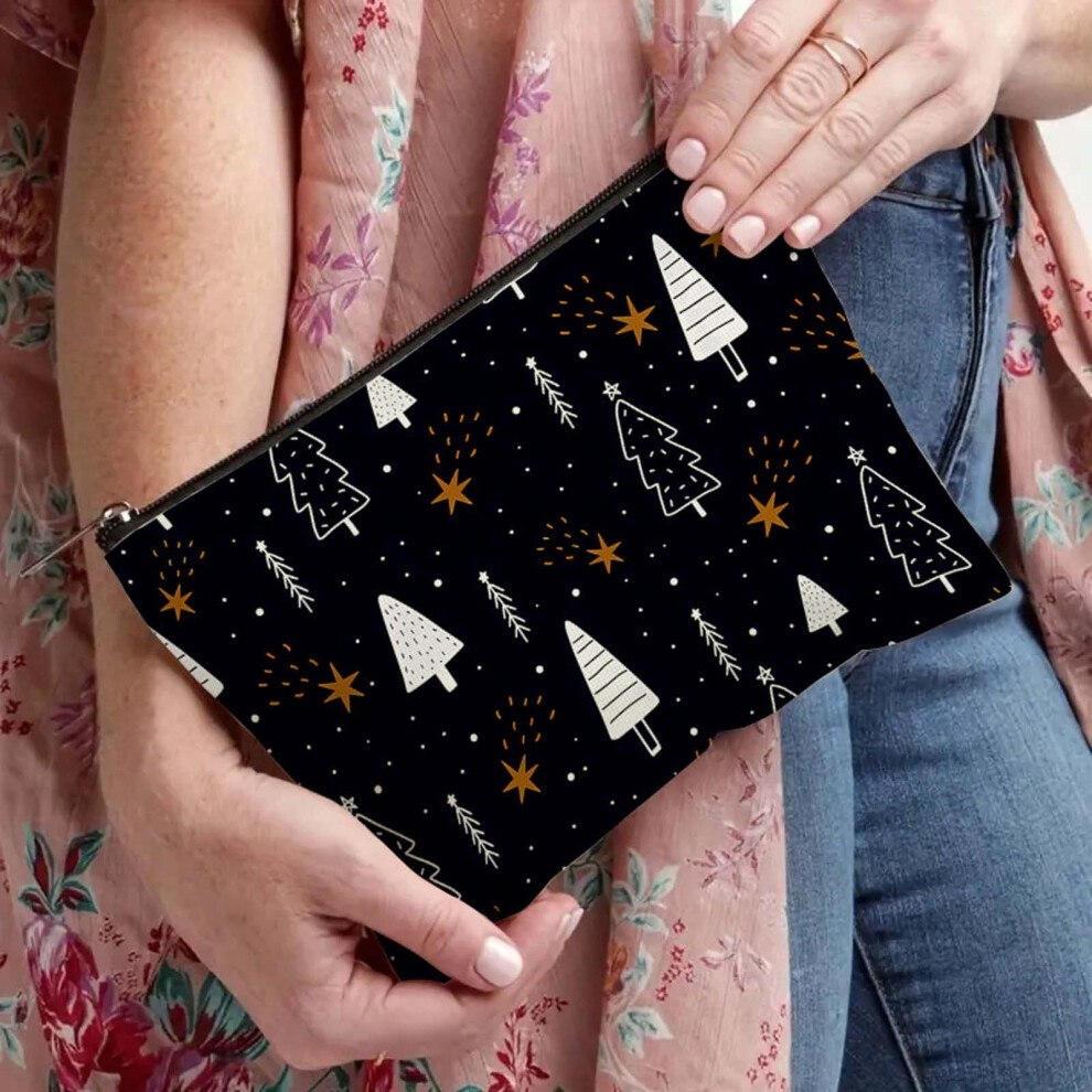 Christmas tree makeup bag portable zipper wash bag