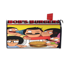 Brievenbushoes met Bob's Burgers animatie, aan beide zijden te personaliseren, geschikt voor standaard brievenbussen van 65 x 53 cm, tuindecoratie