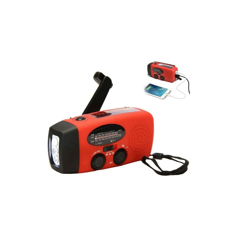 Emergency Radio With Solar Panel, Flashlight And Power Bank 940684264018
