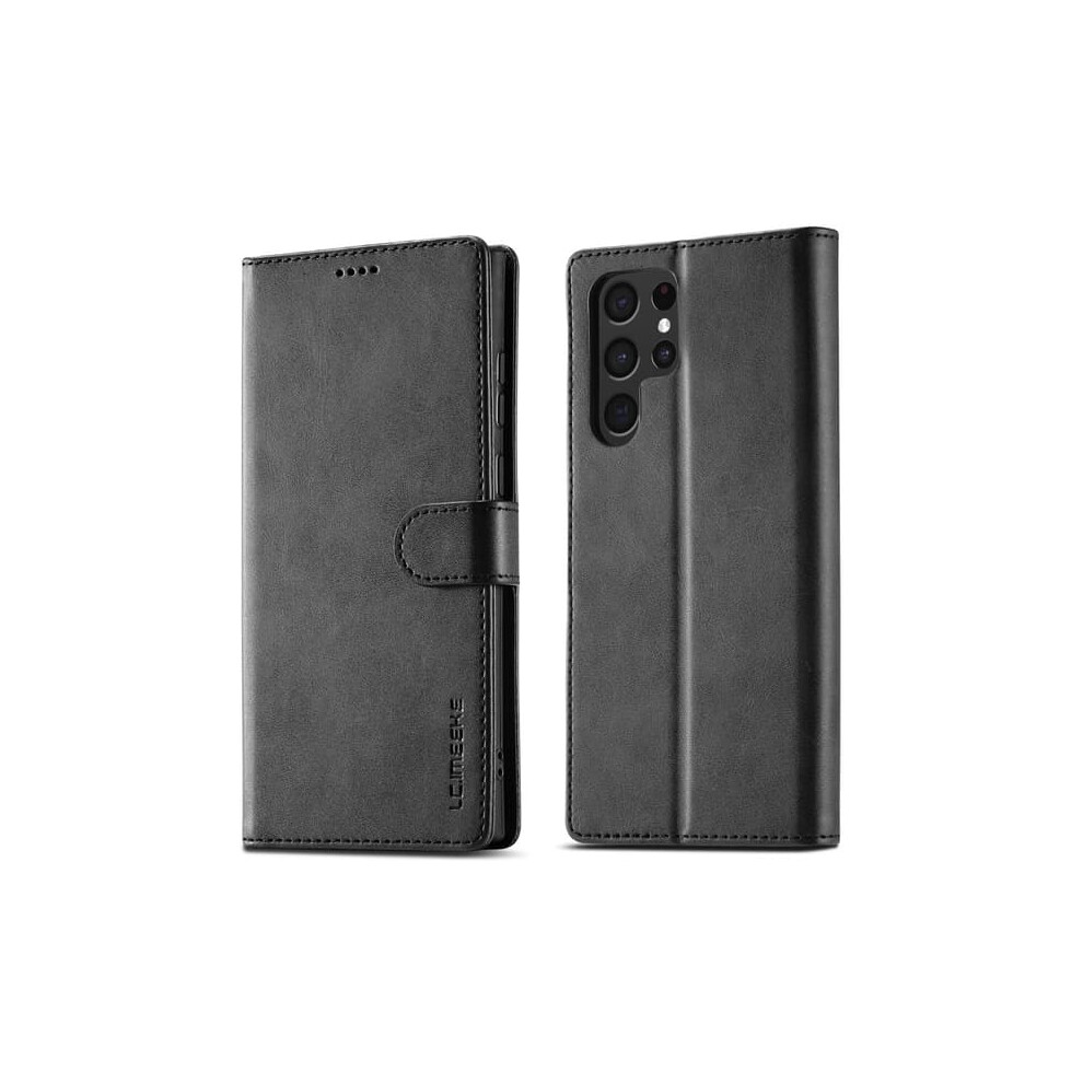 Lc.imeeke Wallet Case For Samsung Galaxy S22 Ultra Black 940684241613