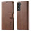 LC.Imeeke leather case for Samsung Galaxy S22 - Brown 1