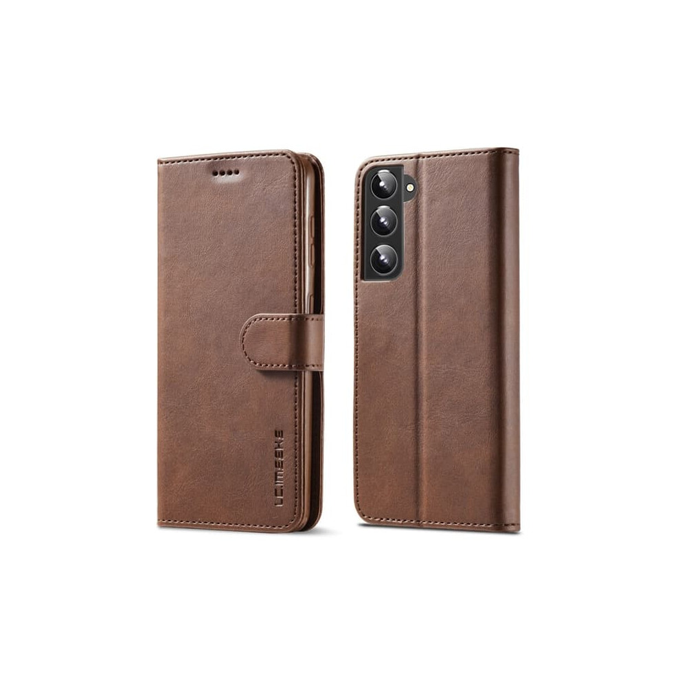 Lc.imeeke Leather Case For Samsung Galaxy S22 - Brown 940684241583
