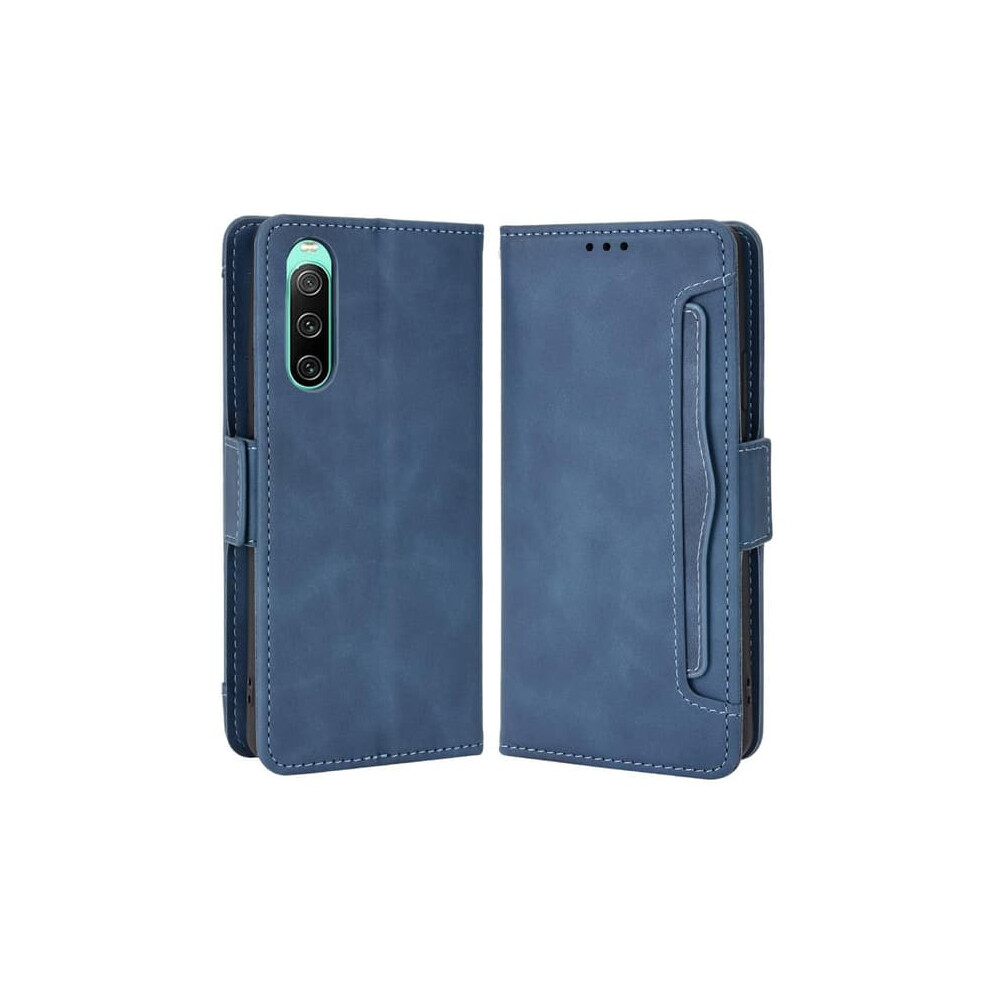 Skalo Wallet Case For Sony Xperia 10 Iv 6-Compartment Blue 940684259144