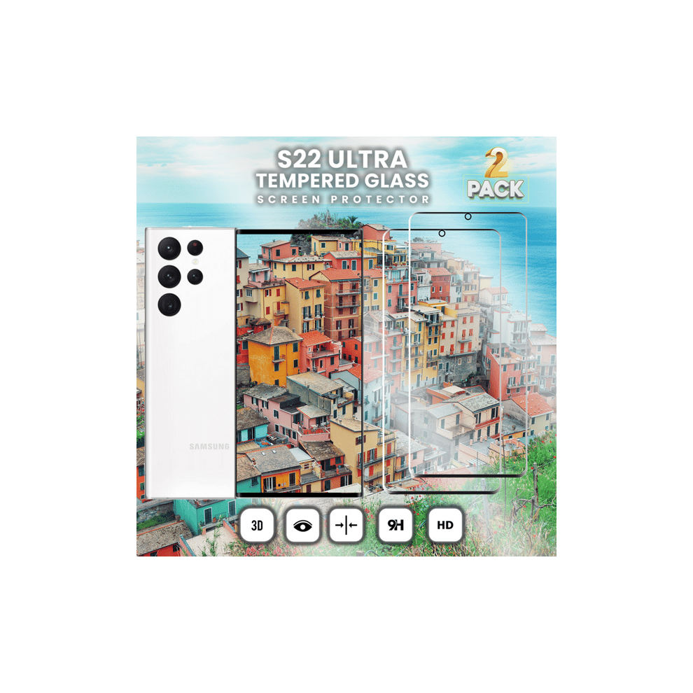 Tempered Glass For Samsung S22 Ultra 9H 2 Pack 940684242368
