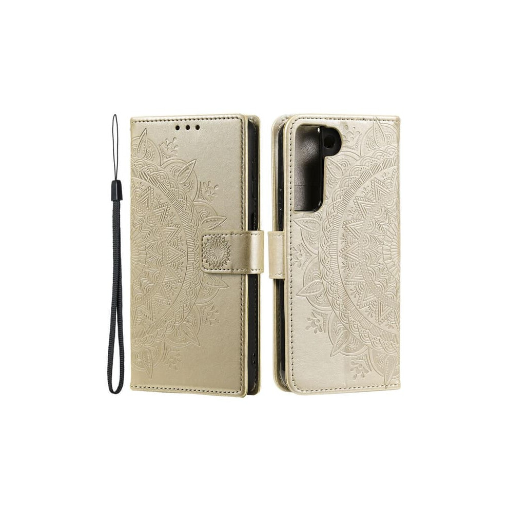 Skalo Mandala Wallet Case For Samsung S22 - Gold 940684242993
