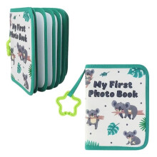 Baby Photo Album Fabric Infant Memory Book Green 18.514 cm