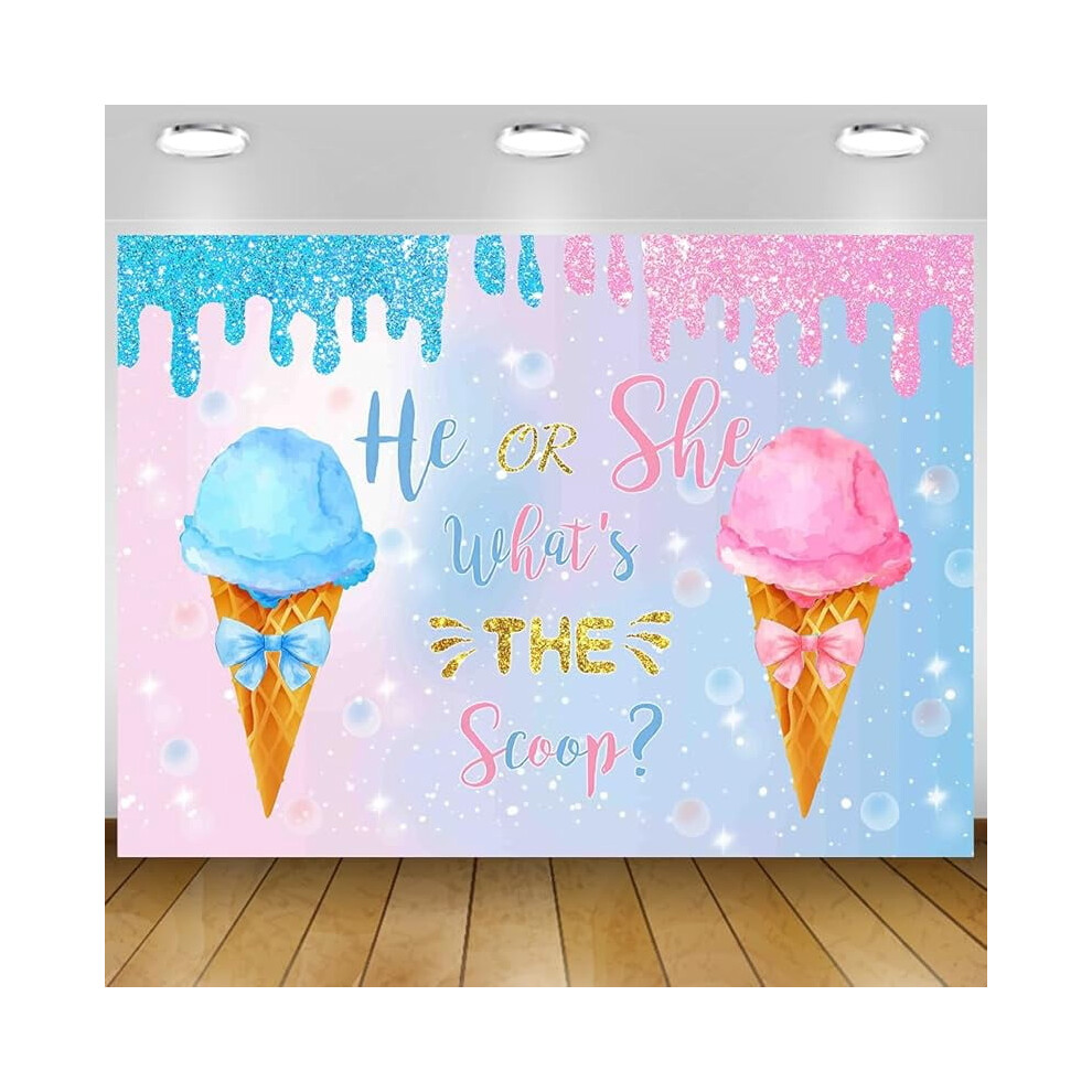 Gender Reveal Backdrop Footprints 72X108 In Blue/Pink 959110332887