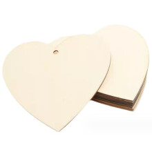 Wood Heart Cutouts Unfinished 50 pcs