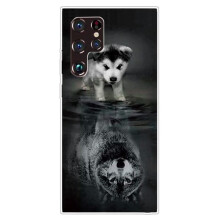 Deco case for Samsung Galaxy S22 Ultra Dog Silver Grey