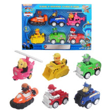 Paw Patrol puppy action figures pull-back car toy set 6 pcs