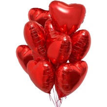 Heart foil balloons red romantic decoration 25