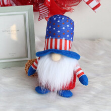 Patriotisk fyldt gnome plysdekoration 4. juli
