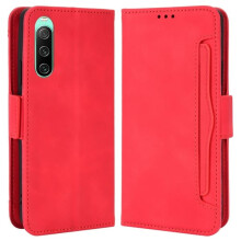 Sony Xperia 10 IV case with detachable card holder red
