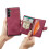 Cartera de piel con cierre magnético para Galaxy S24 (Rojo) 2