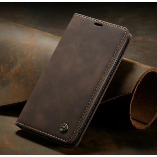 Leather case for iPhone 13 Pro Max dark brown