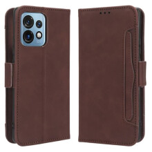 Motorola Edge 40 Pro 5G wallet case brown 6-compartment