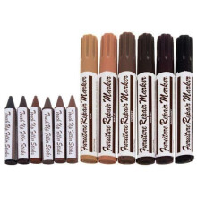 Furniture Repair Pen Multi-Color 12-Pack with Sharpener