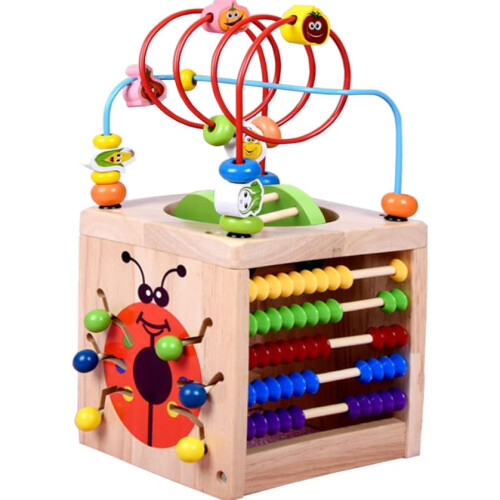 Wooden Baby Activity Cube 6-in-1
