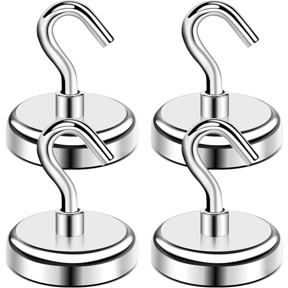 Heavy Duty Magnetic Hooks 50 Lbs Neodymium 4 Pack 913466572984