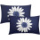 Μαξιλαροθήκες Daisy σετ 2 τεμαχίων, σε χρώμα Navy White, με σχέδια Floral, 12x20 ιντσών 1