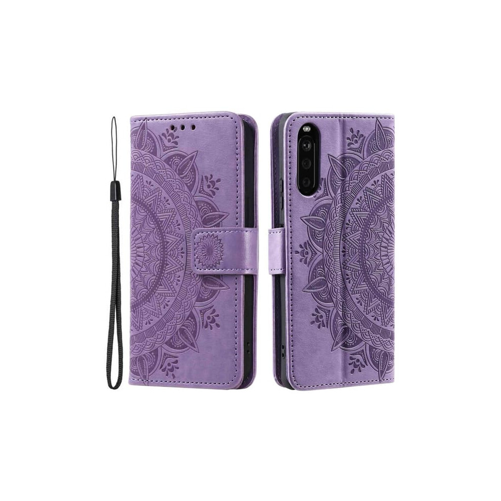 Skalo Mandala Wallet Case For Sony Xperia 10 V Purple 940684261956