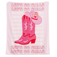Couverture en flanelle style cowgirl pour femmes, 127 x 152 cm