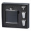 Flask with Shot Glass Leather Black Set 1