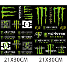 Motorcycle racing sticker Monster Energy helmet decal
