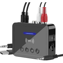 Δέκτης Bluetooth5.0 Πομπός Fm Stereo Aux 3.5mm Jack Rca Ασύρματος προσαρμογέας ήχου Bluetooth NFC