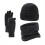 Ensemble tricoté 3 pièces chaud : gants, bonnet et écharpe 1