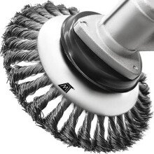 Steel Brush Plate Cleaner 20cm Wire Wheel Silver