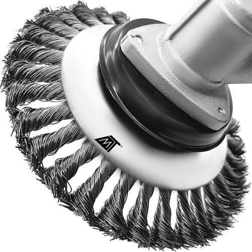 Steel Brush Plate Cleaner 20cm Wire Wheel Silver