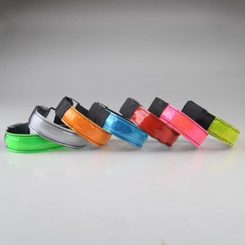 Bracelet réfléchissant rechargeable à LED (lot de 2, vert) 1